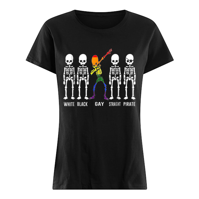 Skeleton Dabbing LGBT Gay Pride Equality Rainbow Dab Classic Women's T-shirt