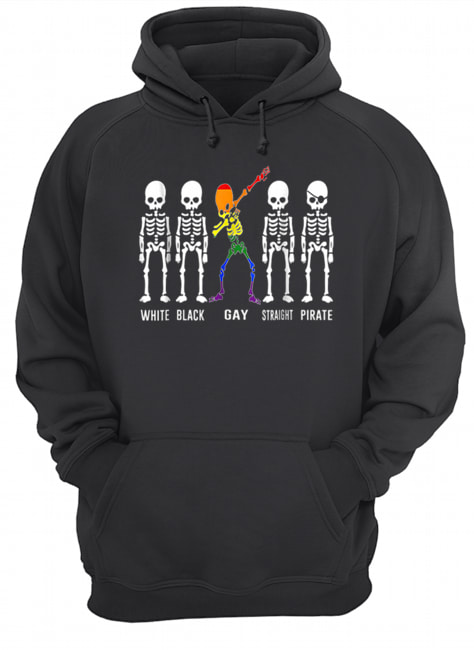 Skeleton Dabbing LGBT Gay Pride Equality Rainbow Dab Unisex Hoodie