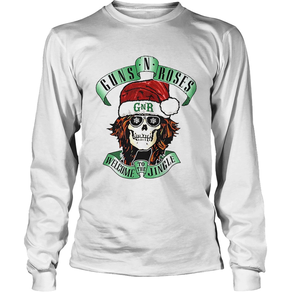 Skull Santa Guns N Roses GNR welcome to the Jingle LongSleeve