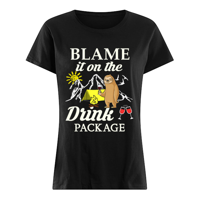 Sloth Blame It On The Drink Package T-Shirt Classic Women's T-shirt