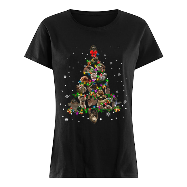 Sloth Christmas Tree T-Shirt Classic Women's T-shirt