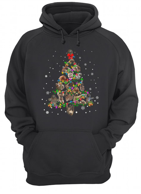 Sloth Christmas Tree T-Shirt Unisex Hoodie