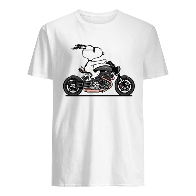 Snoopy riding motorcycle shirt