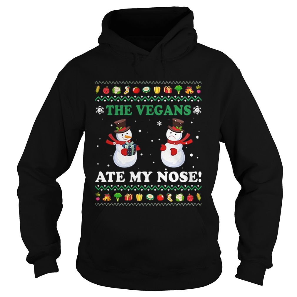 Snowman the vegans ate my nose Christmas Hoodie