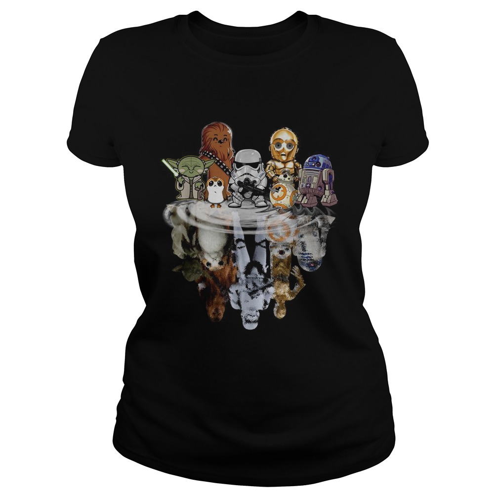 Star Wars characters chibi water mirror reflection Classic Ladies