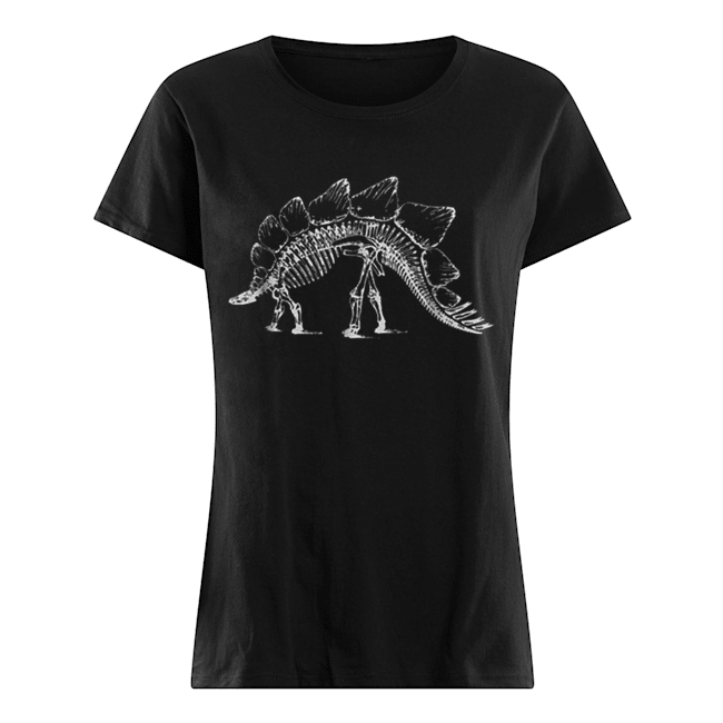 Stegosaurus Dinosaur Skeleton Fossil Dino Bones Tee Classic Women's T-shirt