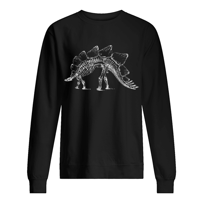Stegosaurus Dinosaur Skeleton Fossil Dino Bones Tee Unisex Sweatshirt