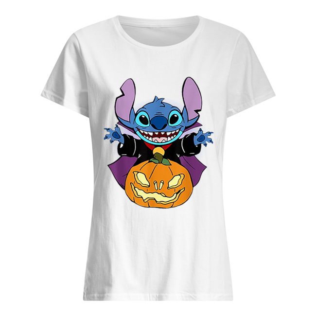 Stitch And Pumpkin Halloween Classic Women's T-shirt