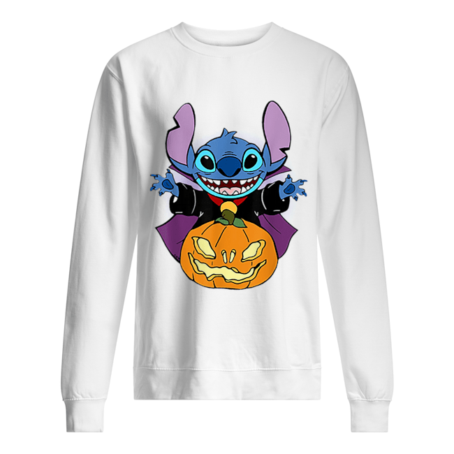 Stitch And Pumpkin Halloween Unisex Sweatshirt