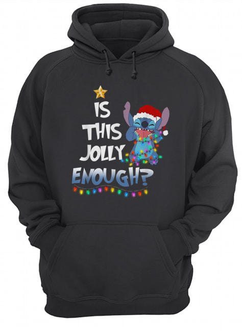 Stitch is this jolly enough Christmas Unisex Hoodie