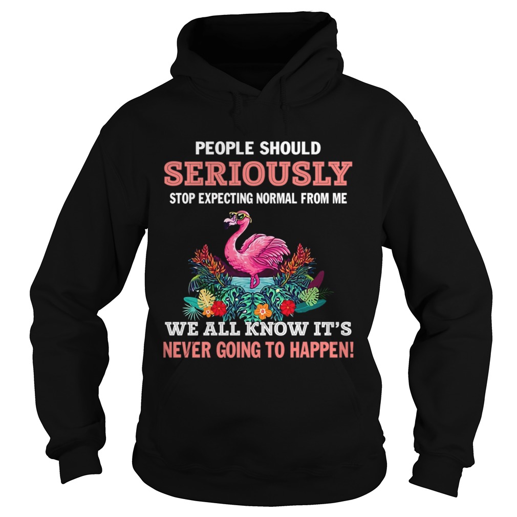 Stop Expecting Normal From Me Flamingo Lovers TShirt Hoodie