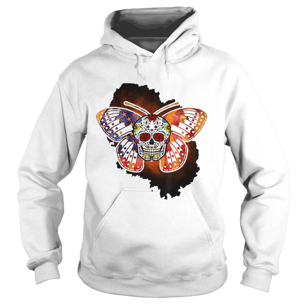 Sugar Skull Butterfly Day Of The Death Multiple Sclerosis Hoodie