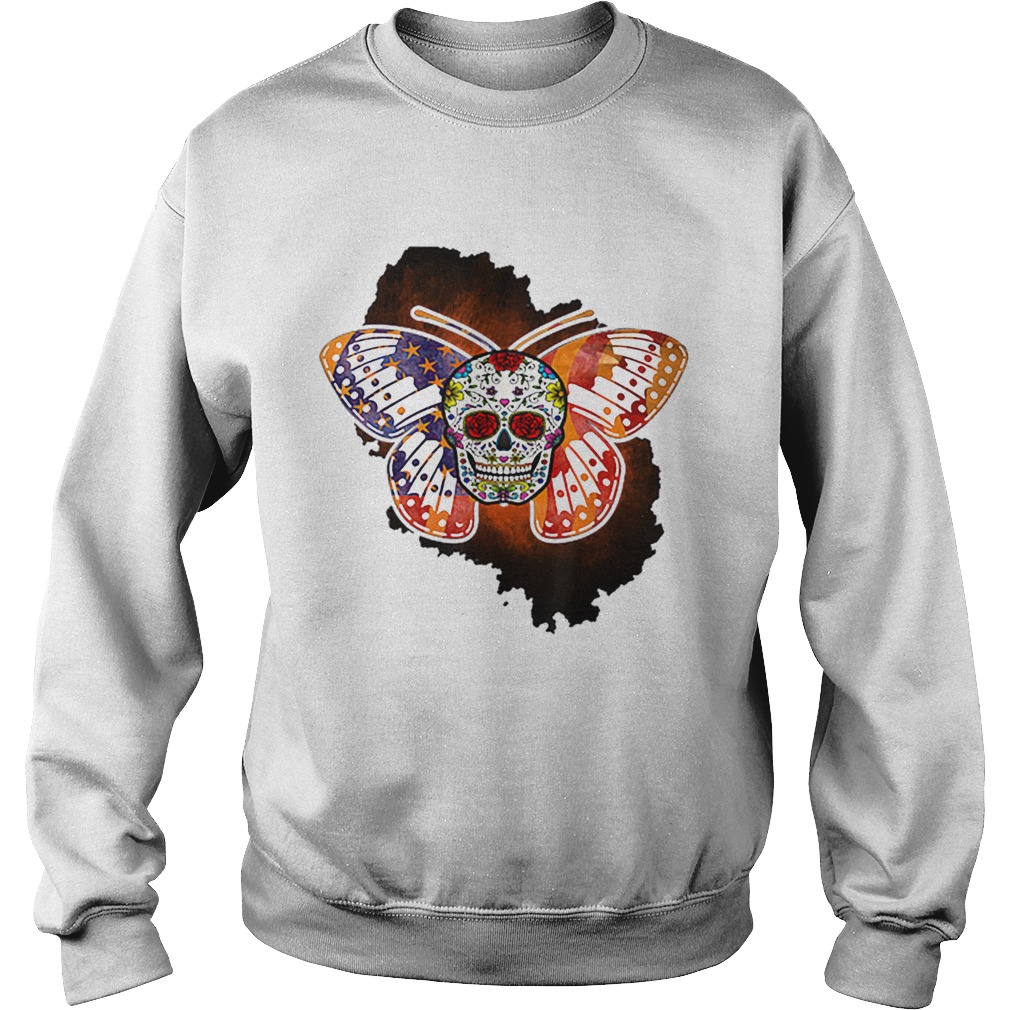 Sugar Skull Butterfly Day Of The Death Multiple Sclerosis Sweatshirt