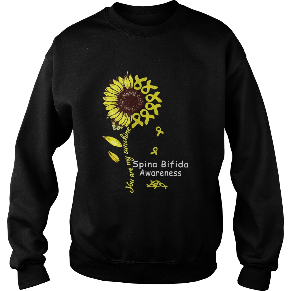 Sunflower you are my sunshine Spina Bifida Awareness Sweatshirt