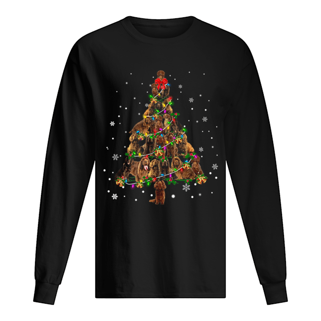 Sussex Spaniel Christmas Tree T-Shirt Long Sleeved T-shirt 