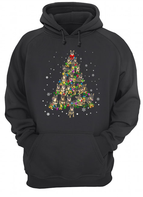 Swedish Vallhund Christmas Tree T-Shirt Unisex Hoodie