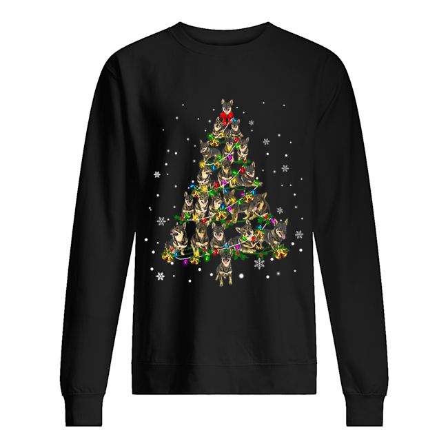 Swedish Vallhund Christmas Tree T-Shirt Unisex Sweatshirt