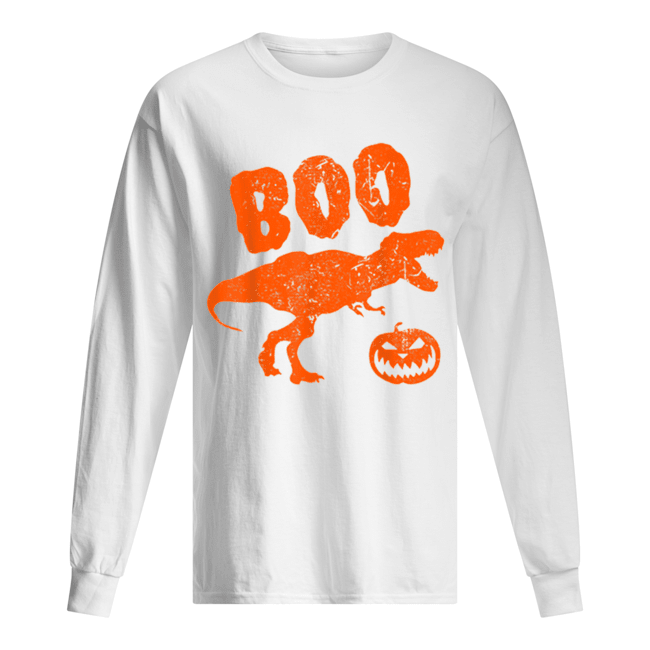 T Rex Dinosaur Pumpkin Long Sleeved T-shirt 