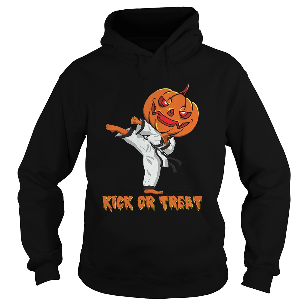 Taekwondo Kick Or Treat Pumpkin Halloween Shirt Hoodie