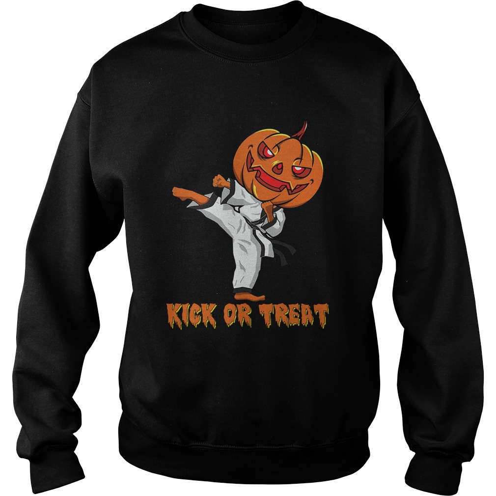 Taekwondo Kick Or Treat Pumpkin Halloween Shirt Sweatshirt