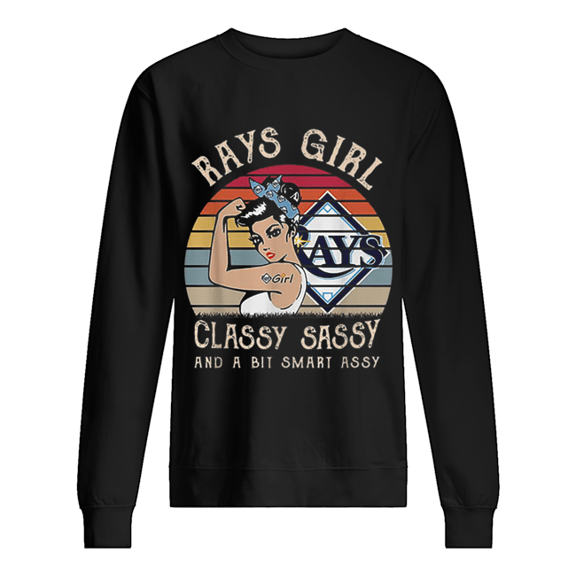 Tampa Bay Rays girl classy sassy and a bit smart assy vintage Unisex Sweatshirt