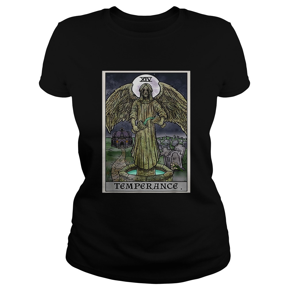 Temperance Tarot Card Gothic Halloween Crying Angel Statue Classic Ladies