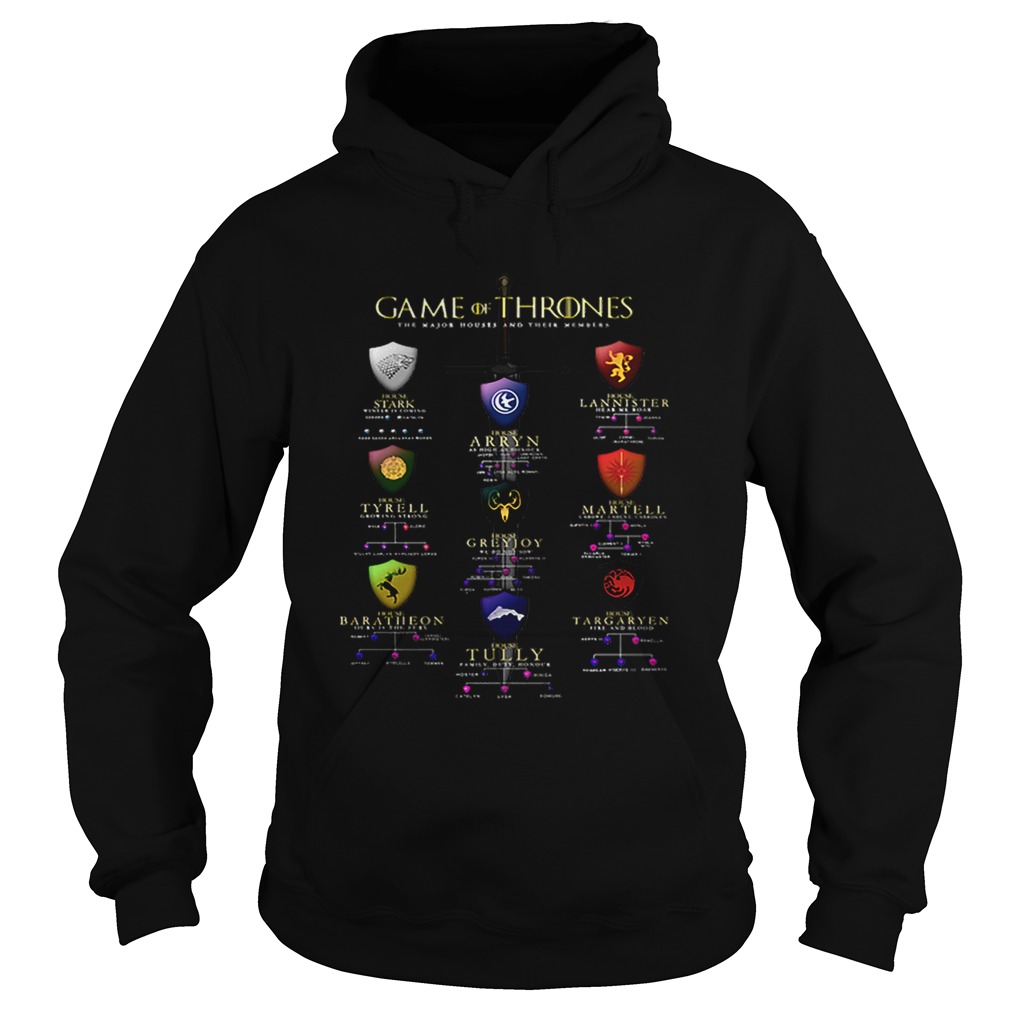 The Major Houses And Their Members Game Of Thrones Hoodie
