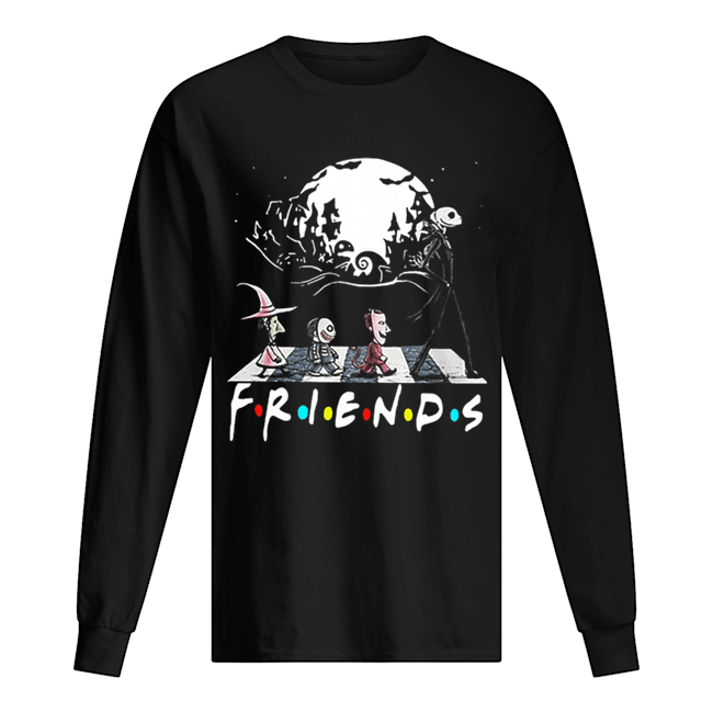 The Nightmare Before Christmas Friends Tv Show Abbey Road Long Sleeved T-shirt 