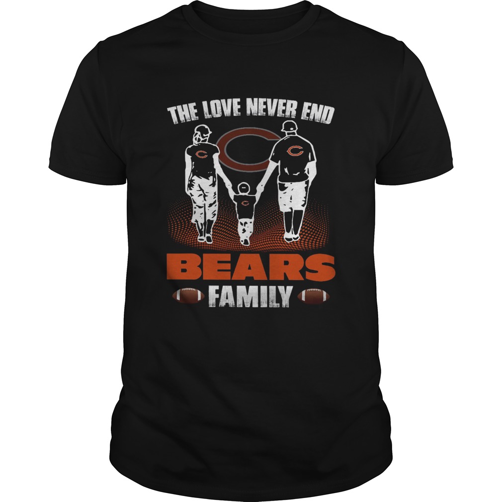 The love never end bears family shirt