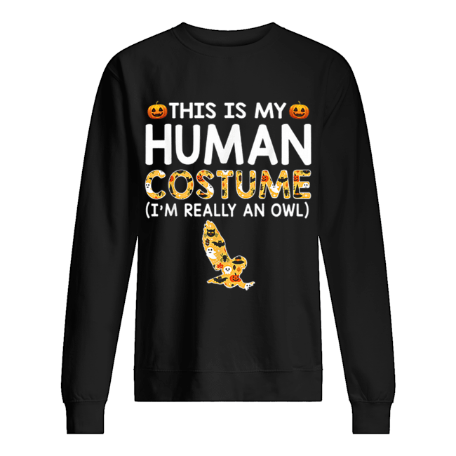 This is My Human Costume Halloween Owl Gift Unisex Sweatshirt