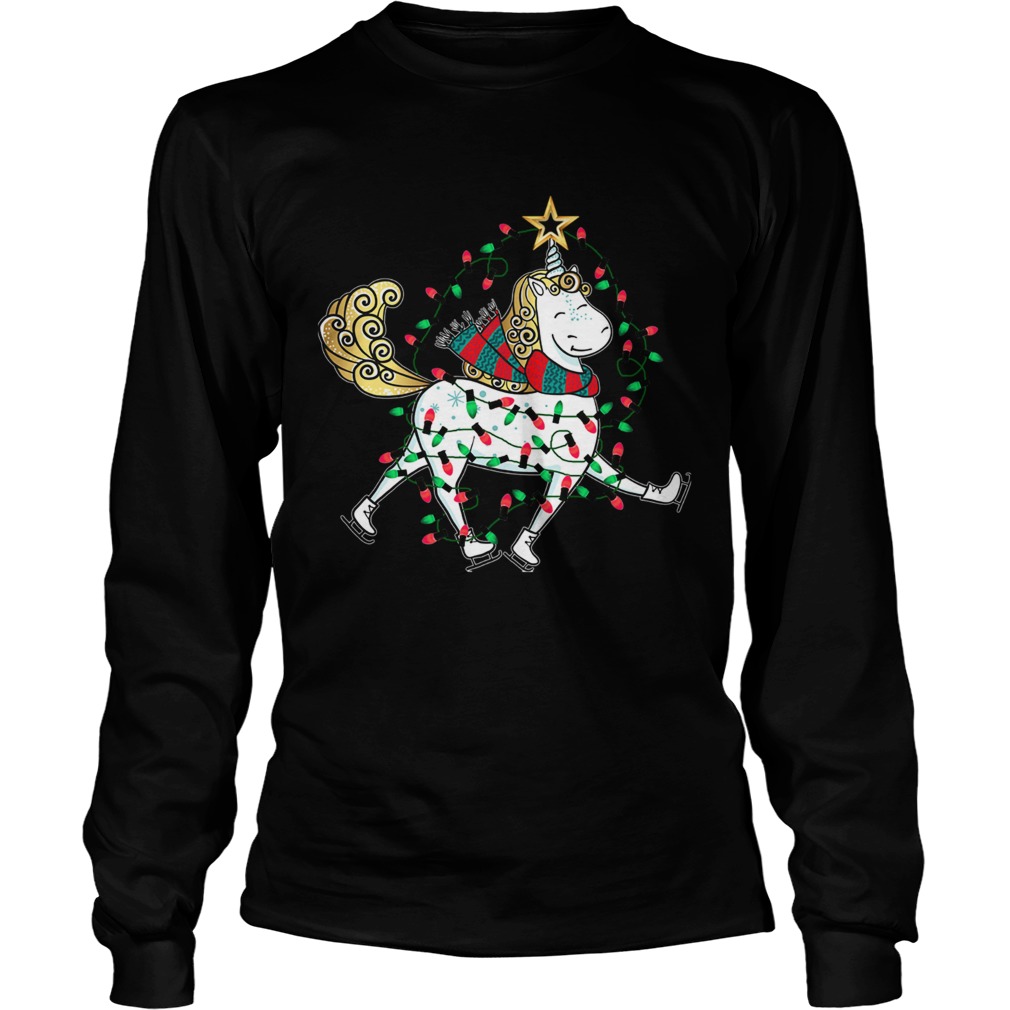 Unicorn Christmas Funny Unicorn Xmas TShirt LongSleeve