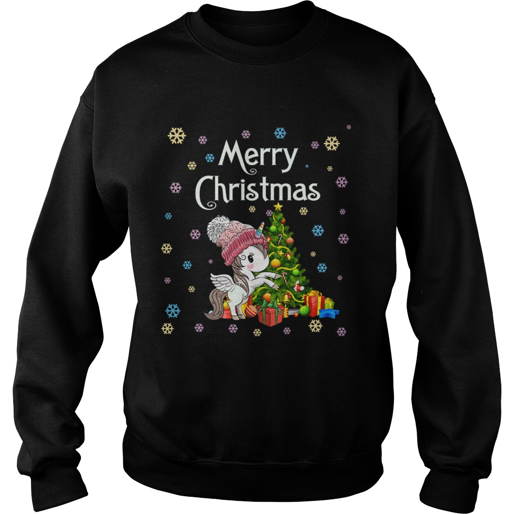 Unicorn Christmas for Women or Girls TShirt Sweatshirt
