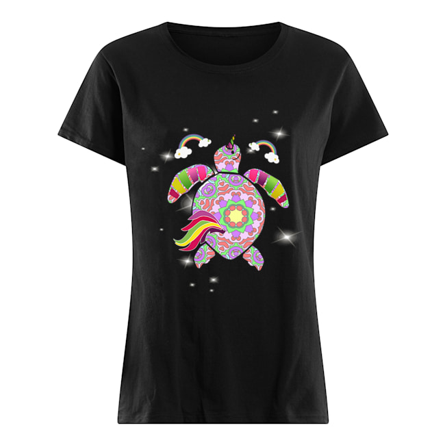 Unicorn Turtle Color Turtle Lover Gift T-Shirt Classic Women's T-shirt