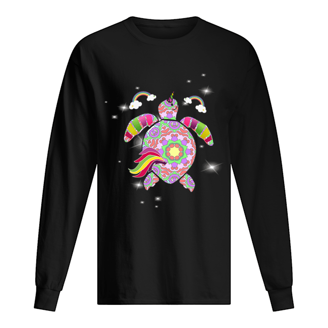 Unicorn Turtle Color Turtle Lover Gift T-Shirt Long Sleeved T-shirt 