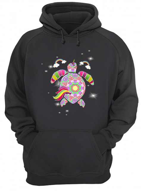 Unicorn Turtle Color Turtle Lover Gift T-Shirt Unisex Hoodie