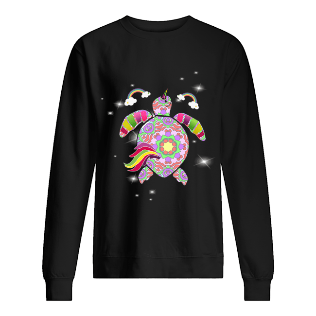 Unicorn Turtle Color Turtle Lover Gift T-Shirt Unisex Sweatshirt