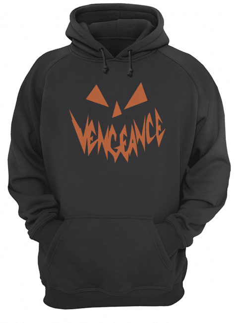 Vengeance Pumpkin Face Halloween Shirt Unisex Hoodie