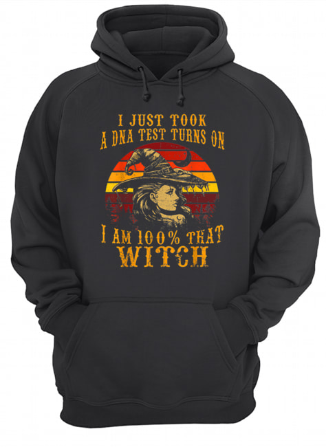 Vintage I Just Took A DNA Test 100% That Witch Halloween Unisex Hoodie