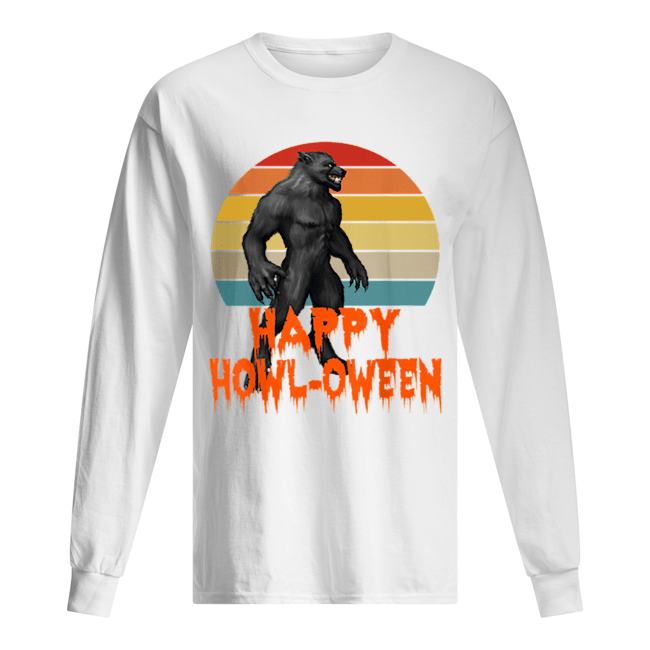 Werewolf Vintage Werewolves Halloween Costume Long Sleeved T-shirt 