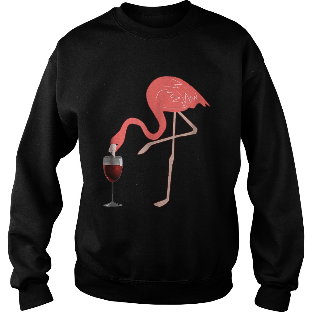 Wine Lovers Pink Flamingo Fun Party TShirt Sweatshirt