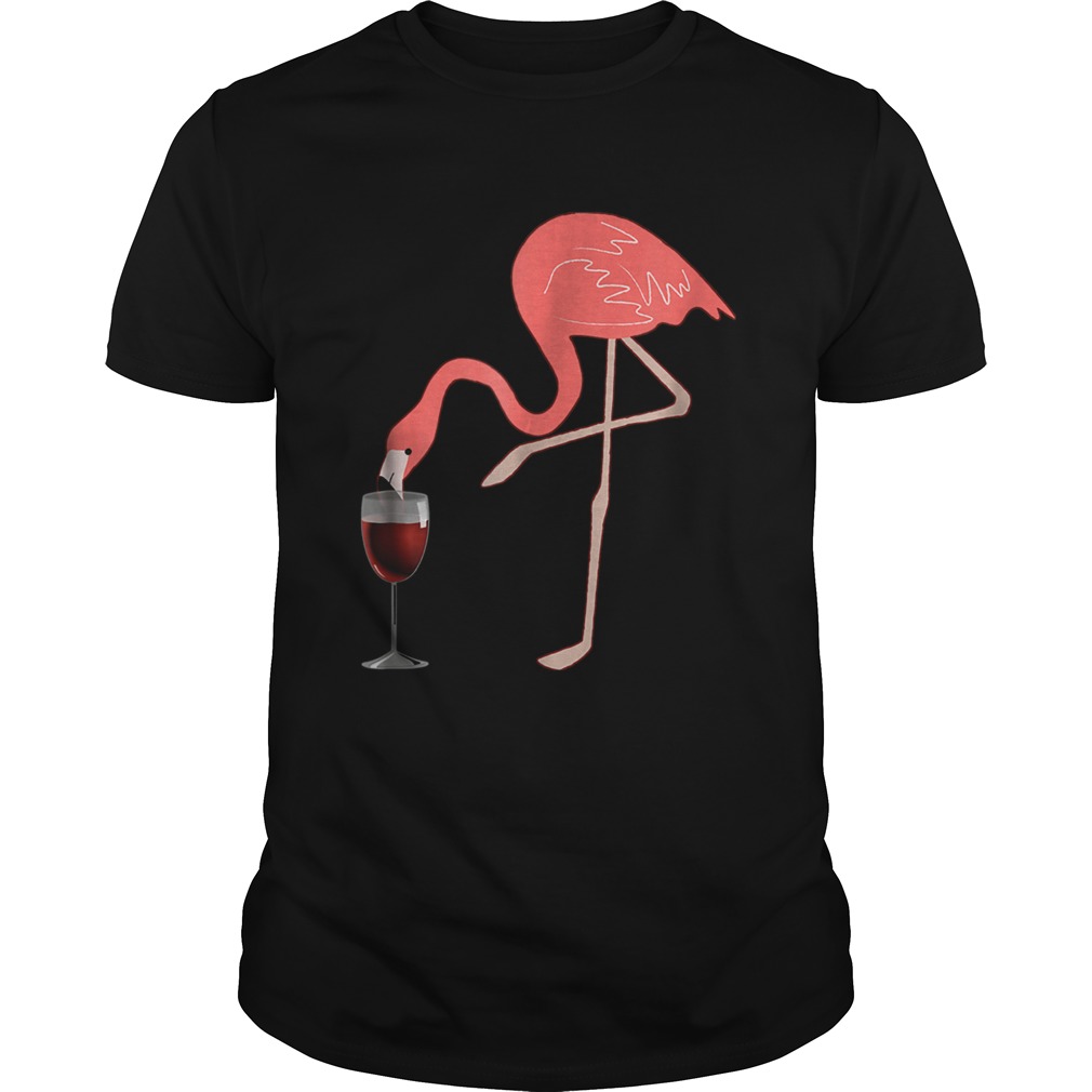 Wine Lovers Pink Flamingo Fun Party TShirt