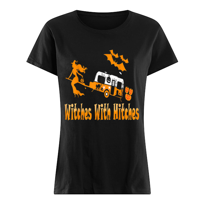 Witches With Hitches Camping Funny Halloween Womens Classic Women's T-shirt