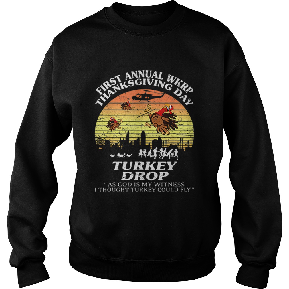 Wkrp Turkey Drop Thanksgiving As God Is My Witness Vintage Sweatshirt