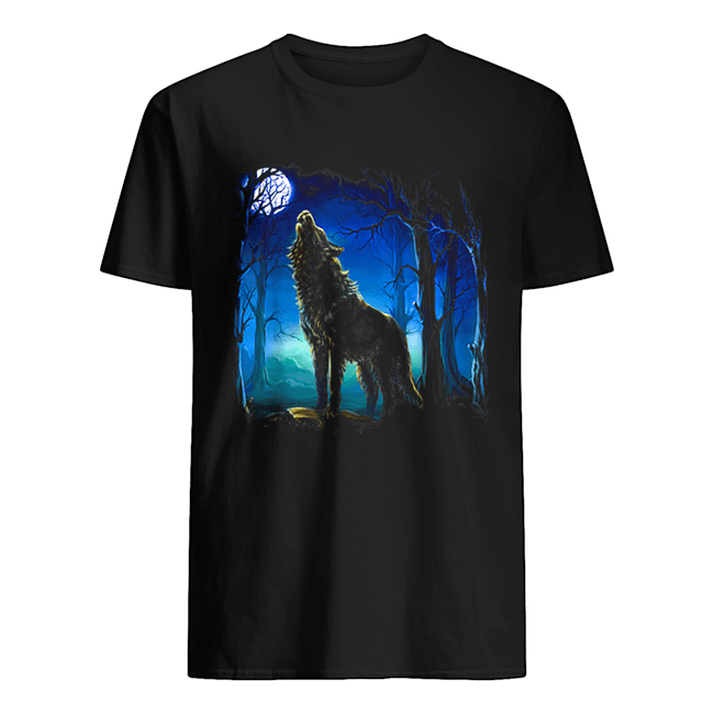 Wolf galaxy Moon shirt