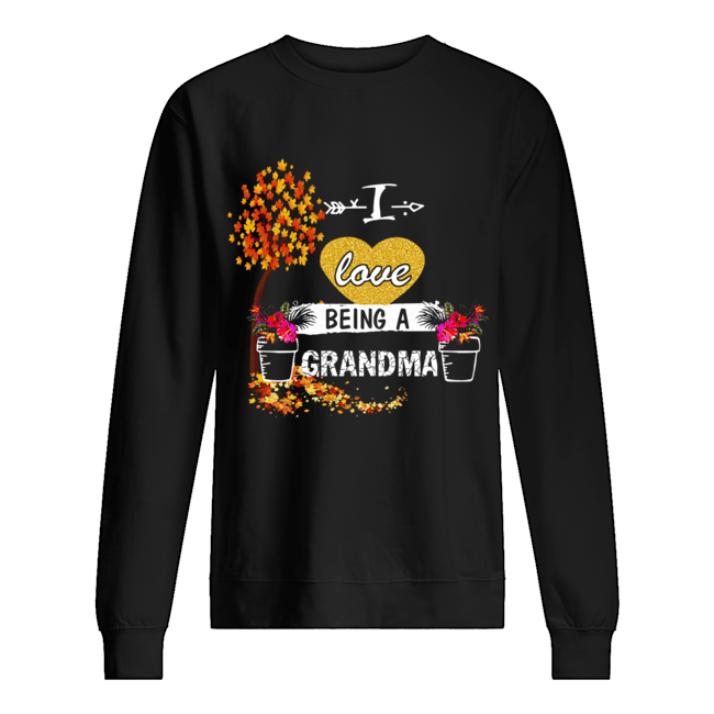 Women I Love Being A Grandma Floral T-Shirt Unisex Sweatshirt