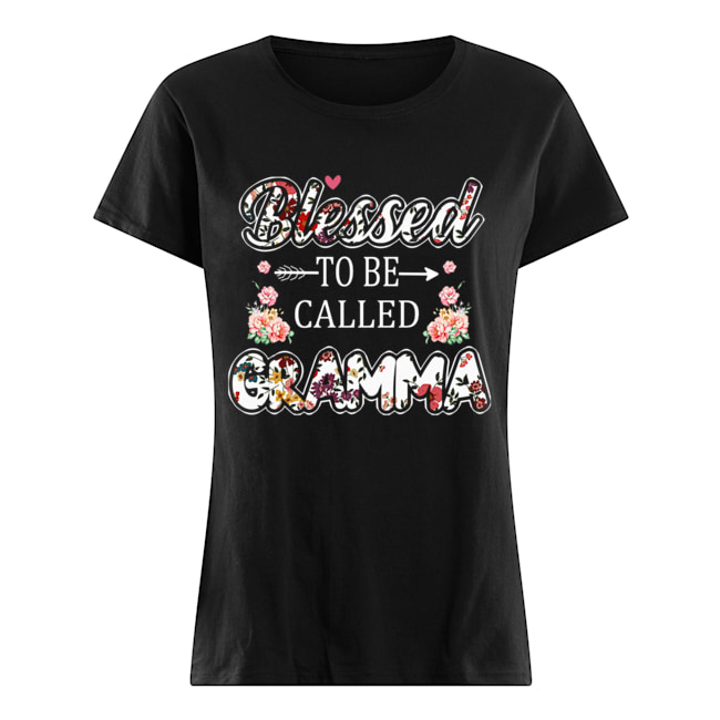 Women Mom Blessed To Be Called Gramma Flower T-Shirt Classic Women's T-shirt