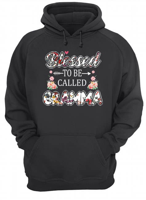 Women Mom Blessed To Be Called Gramma Flower T-Shirt Unisex Hoodie