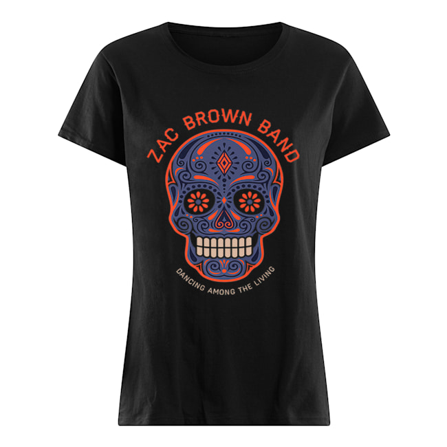 Zac Brown Band – Sugar Skull Halloween Day of the Dead Classic Women's T-shirt
