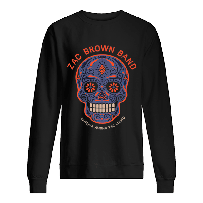 Zac Brown Band – Sugar Skull Halloween Day of the Dead Unisex Sweatshirt