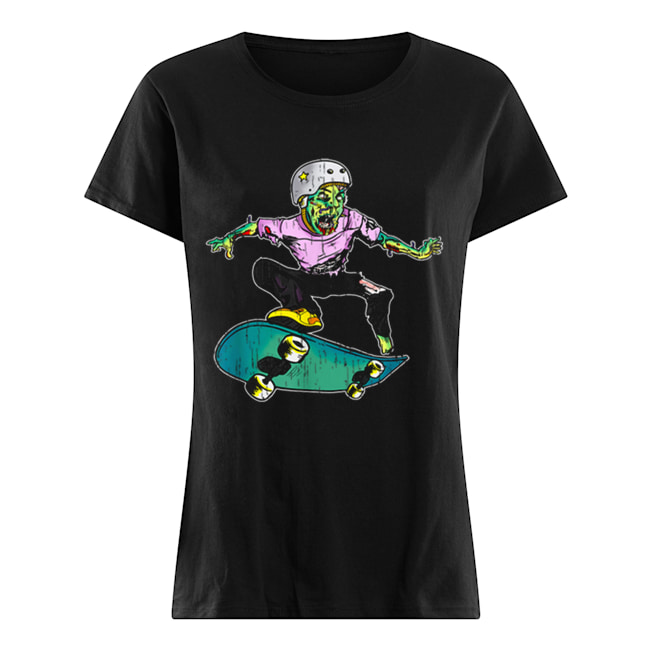 Zombie Teen Halloween Skateboarder Costume Kids Gift Classic Women's T-shirt